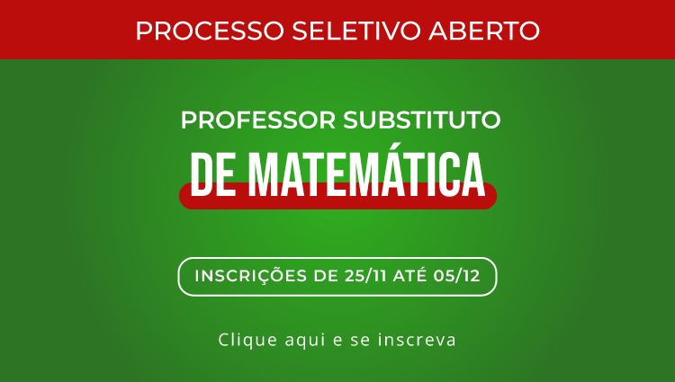 Processo seletivo Professor Substituto Matemática